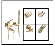 Смеситель для ванны Santarinio SB-240555 золото матовое 43349