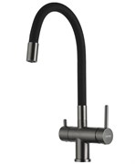 Смеситель для кухни с гибким изливом под фильтр GAPPO G4398-39 Оружейная сталь 43379