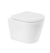 Безободковый подвесной унитаз BELBAGNO FLAY-R BB053CHR/BB865SC с крышкой микролифт 43625