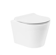 Безободковый подвесной унитаз BELBAGNO FLAY-R BB053CHR/BB2034SC с крышкой микролифт 43627