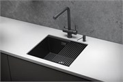 стальная кухонная мойка Granula KITCHEN SPACE KS-5045U черная матовая 43635