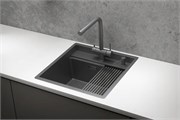 стальная кухонная мойка Granula KITCHEN SPACE KS-5051 графит матовый 43642