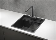 стальная кухонная мойка Granula KITCHEN SPACE KS-5051 черная матовая 43643