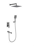 Душевая система скрытого монтажа GAPPO G7107-9 оружейная сталь 44007