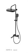 Душевая система со смесителем GAPPO G2410-6 черная матовая 44010