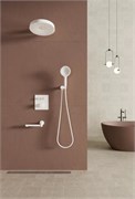 Душевая система с термостатом скрытого монтажа Bronze De Luxe OMG 1011W  белая матовая 44156