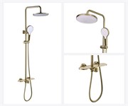 Душевая система со смесителем Bronze de luxe ICON 80112CG матовое золото 44186