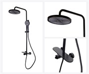 Душевая система со смесителем Bronze de luxe ICON 80112CB черная матовая 44187