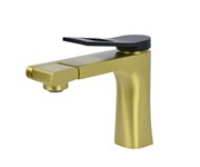 Смеситель универсальный на раковину/биде Bronze de luxe ELEMENT EL02XGB золото/черный 44268