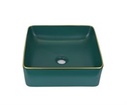 Раковина накладная Bronze de Luxe Golden Meadow 1063  (400х400х115мм) цвет зеленый 44278