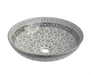 Раковина накладная Bronze de Luxe Marrakesh 1008G (405x405x125) серая 44288