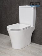 Напольный унитаз белый безободковый микролифт дюропласт Gid Tn2124 44549