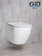 Безободковый подвесной унитаз под камень микролифт дюропласт Gid Ws2198 44560