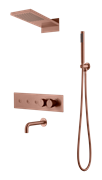 Душевая система с термостатом скрытого монтажа Boheme  Fusion COPPER BRUSHED 131-2-CB брашированная медь 44752