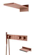 Душевая система с термостатом скрытого монтажа Boheme ZODIAC 133-2-BRB брашированная бронза 44757