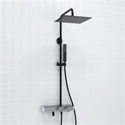 Душевая система с термостатом Wasserkraft Thermo A114.162.218.CB черная матовая 44784