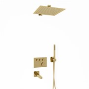 Душевая система скрытого монтажа с термостатом WasserKraft Thermo A7158.183.261.280.197.281.187 золото глянец 44941