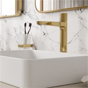 Высокий смеситель для раковины Wasserkraft Ems 7603H золото глянец 44983
