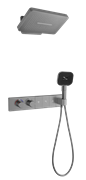 Душевая система с термостатом скрытого монтажа Ganzer GZ55164-Q графит 45132