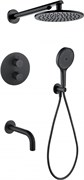 Душевая система скрытого монтажа с термостатом Grocenberg GB5091BL черная матовая 45151
