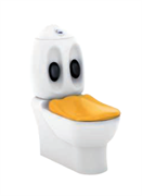 Унитаз напольный детский совмещенный с биде Creavit Ducky DC360.00000+KC3671.Y0 Крышка-сиденье микролифт DC360.00000+KC3671.Y0