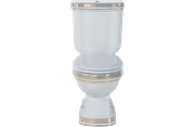 Унитаз напольный-компакт с биде Creavit Klasik Декор VERCACI/ЗОЛОТО KL310.000W0+KC4020  Крышка-сиденье микролифт KL310.000W0+KC4020
