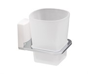 Стакан для зубных щеток стеклянный Wasserkraft LeineК-5028WHITE К-5028WHITE