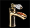 Каскадный смеситель для раковины Boheme Vogue Cristal 211-CRST золото 26500 - фото 167922
