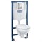 Комплект инсталляция и унитаз подвесной безободковый GROHE Solido Compact 39586000 28154 - фото 176935