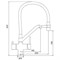 Смесители для кухни под фильтр Gappo G4398-80 хром 41552 - фото 221291