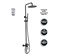 Душевая система Grocenberg SHOWER GB7025BL черная матовая 41701 - фото 223127