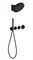 Душевая система скрытого монтажа с термостатом Grocenberg GB5020BL черная матовая 43422 - фото 239174