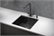 стальная кухонная мойка Granula KITCHEN SPACE KS-5045U черная матовая 43635 - фото 242502