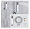 Душевая система с термостатом скрытого монтажа Santarinio SB-310625 хром 44021 - фото 249250