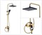 Душевая система со смесителем Bronze de luxe ELEMENT EL77GB золото/черный 44193 - фото 251126
