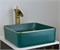 Раковина накладная Bronze de Luxe Golden Meadow 1063  (400х400х115мм) цвет зеленый 44278 - фото 252349