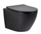 Безободковый подвесной унитаз черный матовый микролифт дюропласт Торнадо Gid Tr2122TF-Bm 44577 - фото 255141